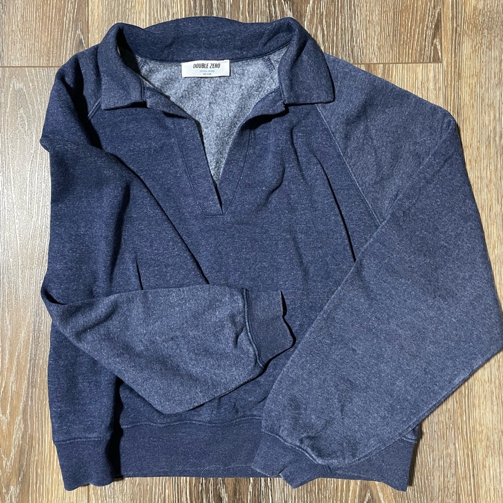 Double Zero Dark Blue V-Neck Pullover - image 1